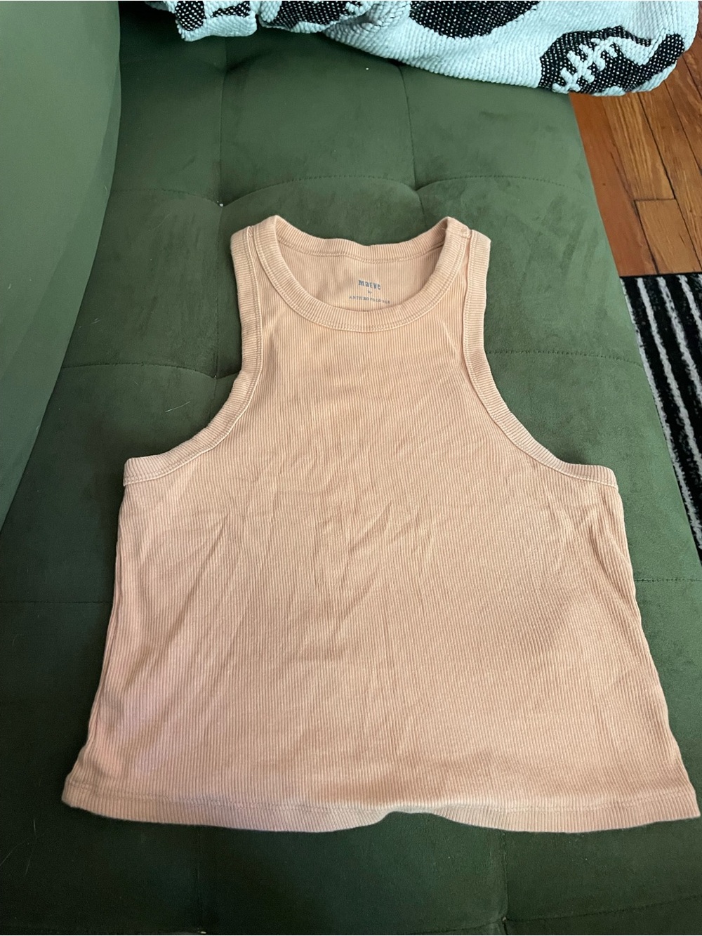 Ribbed Tank Top - Pale Peach Anthropologie Maeve Sz XS